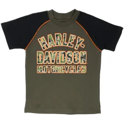 Boys' Camo Raglan Sleeve Tee