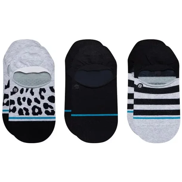 LEOPARD NO SHOW SOCK -3 PACK