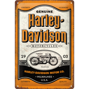 HARLEY-DAVIDSON GENUINE MOTORCYCLES MILWAUKEE 20X30