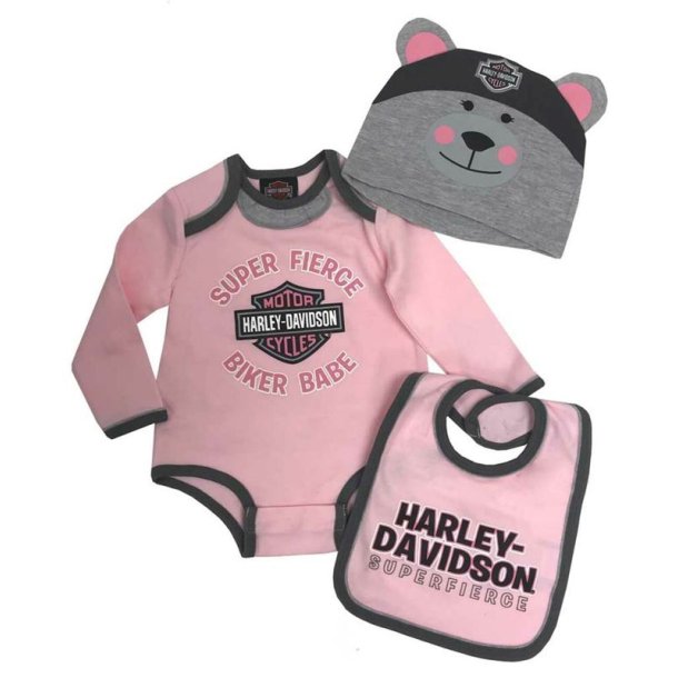 PINK BODY BIB &amp; HAT 0-9 MDR