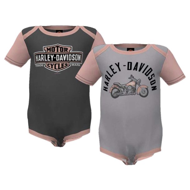 Baby Girls' 2-Pack Colorblocked Rib Creeper Set - Gray/Pink