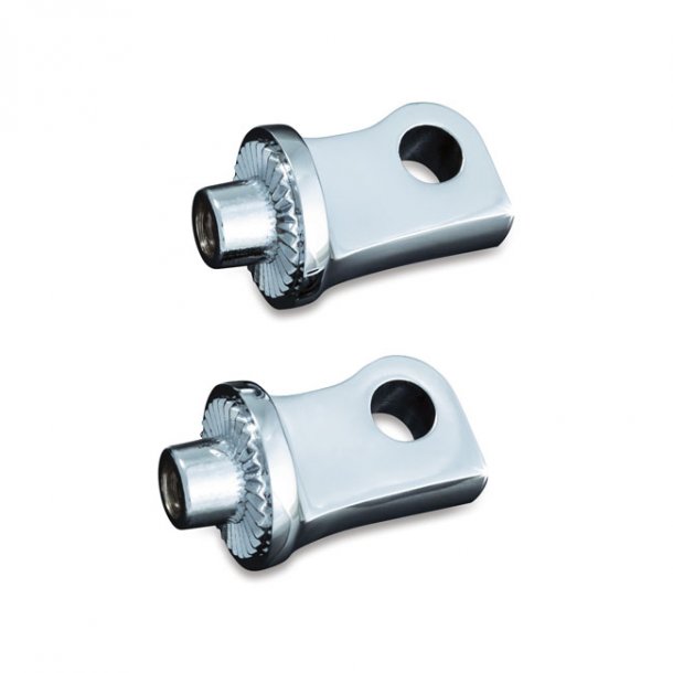 KURYAKYN FOOTPEG ADAPTERS, SPLINED CHROME