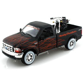 1:27 1999 FORD F-350 & 1:24 FXSTB NIGHT TRAIN