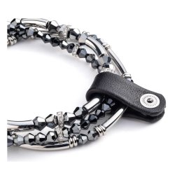 Set of 3 Bar &amp; Shield Charm Stretch Bracelets