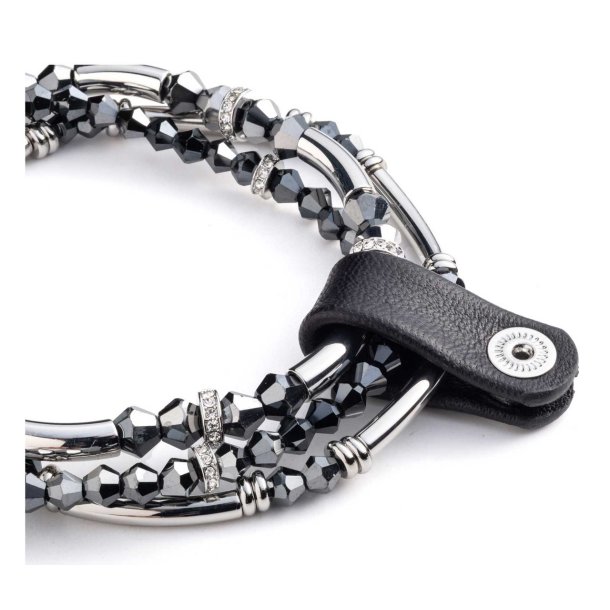 Set of 3 Bar &amp; Shield Charm Stretch Bracelets