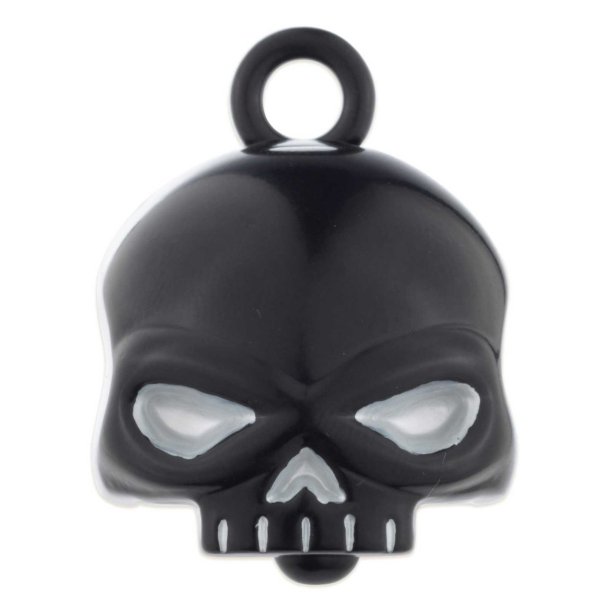 Sculpted Skull Bar &amp; Shield Logo Ride Bell, Solid Black