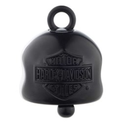 Sculpted Skull Bar &amp; Shield Logo Ride Bell, Solid Black