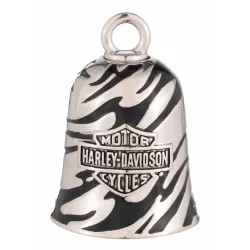 Bar &amp; Shield Animal Print Metal Ride Bell, Silver/Black 