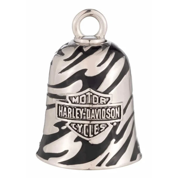 Bar &amp; Shield Animal Print Metal Ride Bell, Silver/Black 