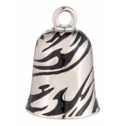 Bar &amp; Shield Animal Print Metal Ride Bell, Silver/Black 