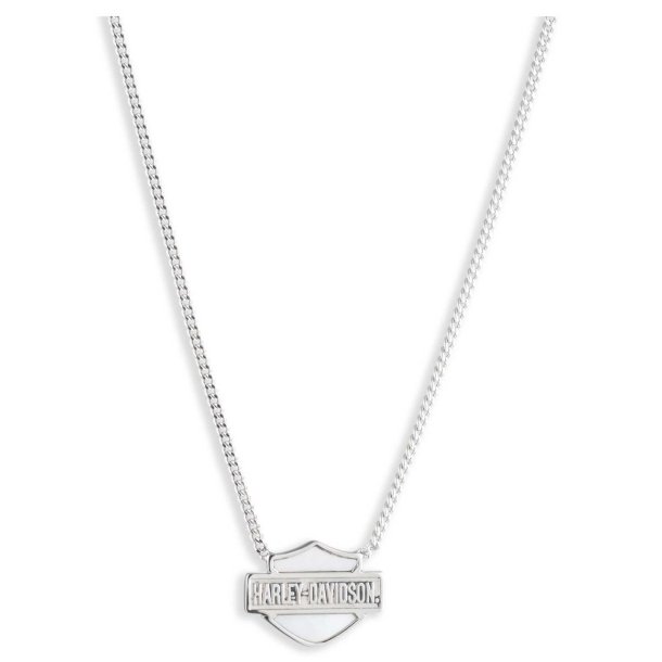 Mother of Pearl Bar &amp; Shield Pendant Necklace
