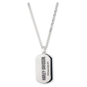 Dog Tag Pendant Necklace, Stainless Steel