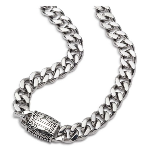  Textured Bar &amp; Shield Necklace