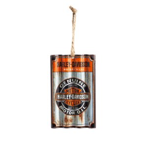 Corrugated Metal Ornament, H-D, Genuine Oil