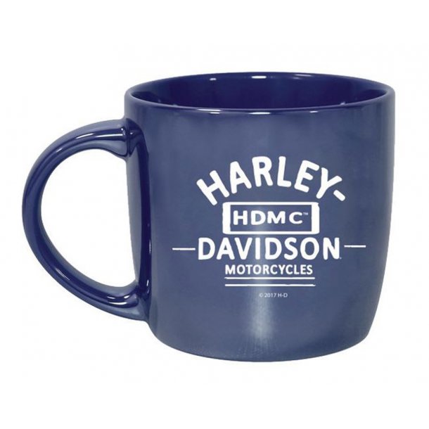 Harley-Davidson Blue City Lustre Ceramic Coffee Cup, Blue 14 oz/4,1 dl