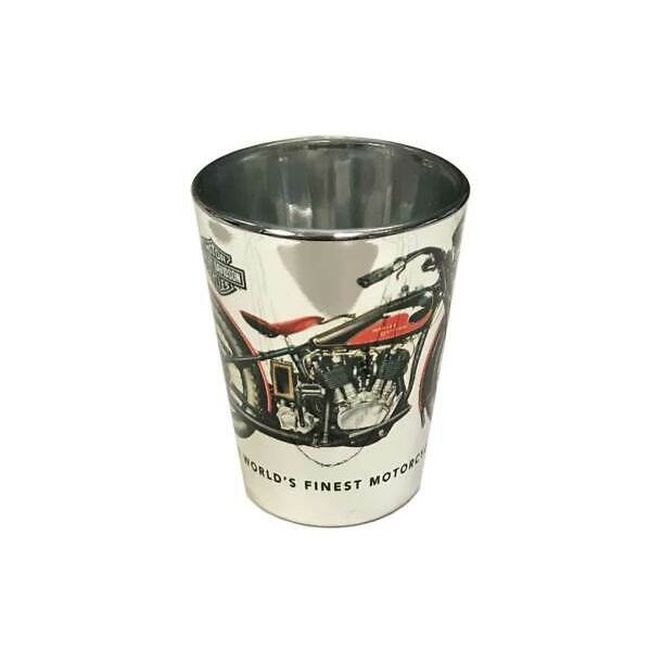 VINTAGE MOTORCYCLE CHROME SHOTS GLAS