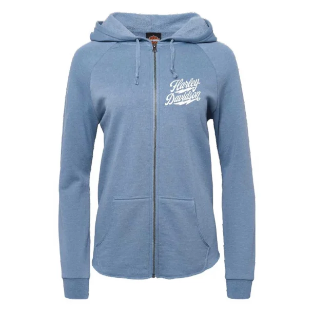 Kopi af  Women's Quickdraw Zip-Up Raw-Edge Hoodie, Misty Blue