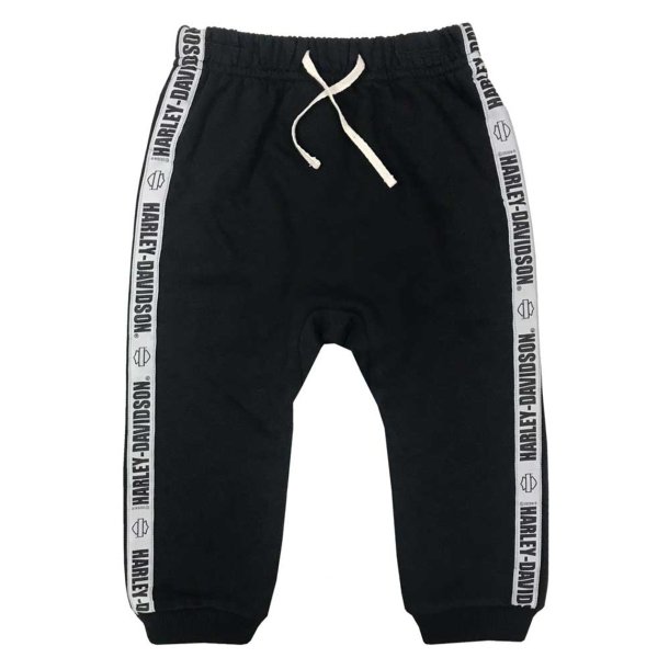 Kids Unisex  Fleece Pants w/ Side Stripe - Black