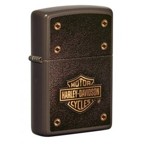 BROWN METAL PLATE ZIPPO