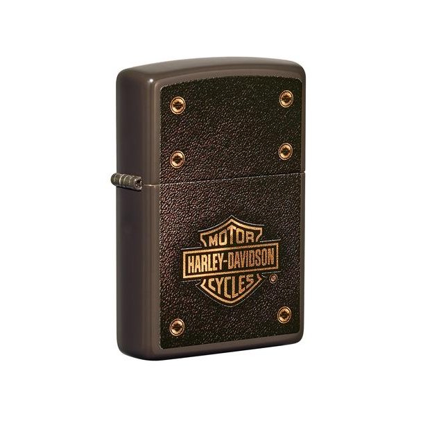 BROWN METAL PLATE ZIPPO