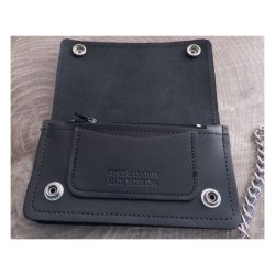 Amigaz Black Leather Biker Chain Wallet