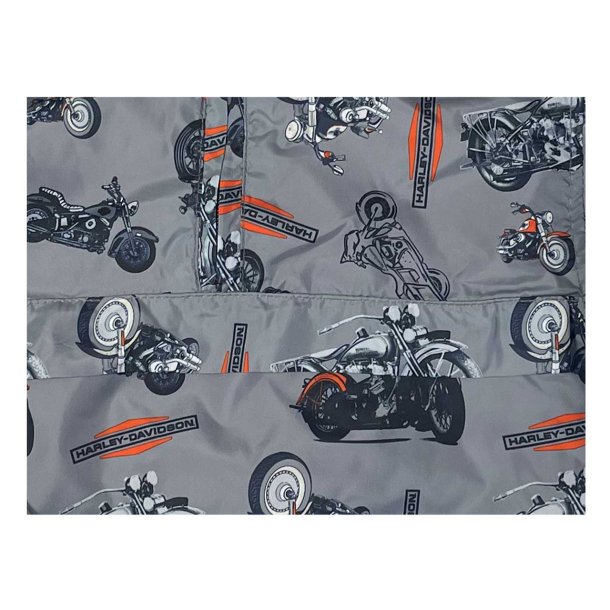 Little Boys' 1/4-Zip Bike Printed Hooded Toddler Windbreaker