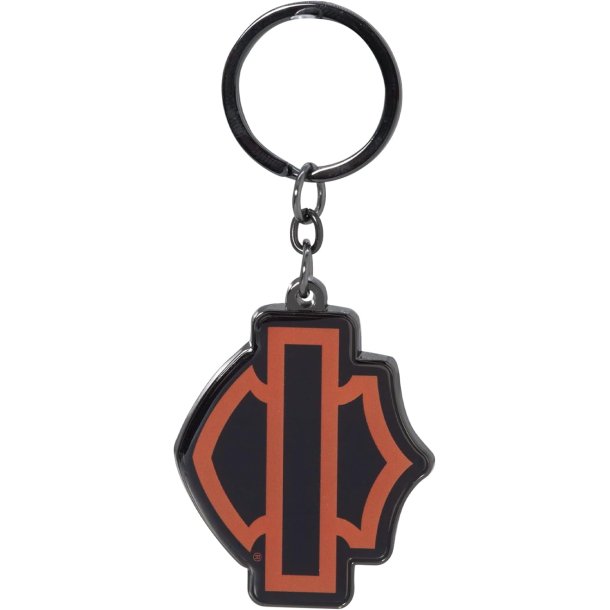 OPEN Bar &amp; Shield Dome-Style Key Chain