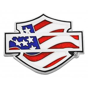 Harley-DavidsonÇ American Flag Bar & Shield Logo Metal Pin