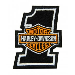 Harley-DavidsonÇ Embroidered #1 Bar & Shield Logo Emblem