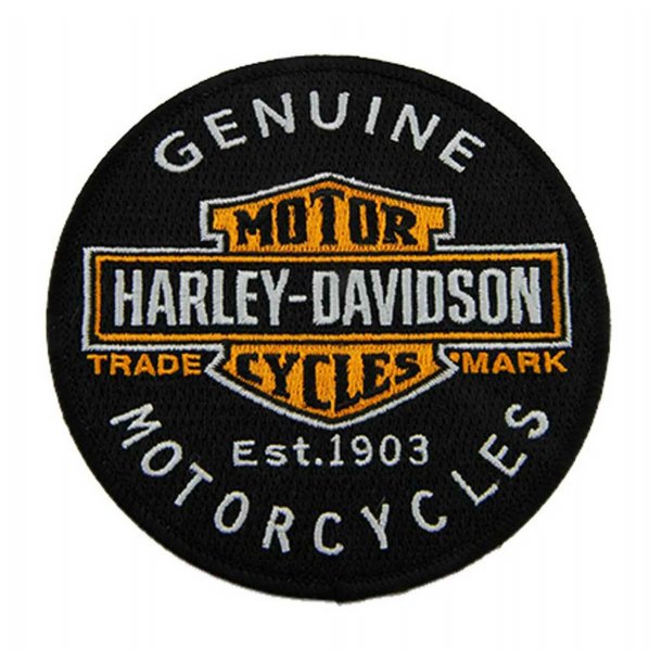 Harley-Davidson&Ccedil; Embroidered Genuine Motorcycles Bar &amp; Shield Emblem