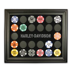 Black Poker Chip Frame (holds 26 Poker Chips)