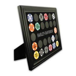 Black Poker Chip Frame (holds 26 Poker Chips)