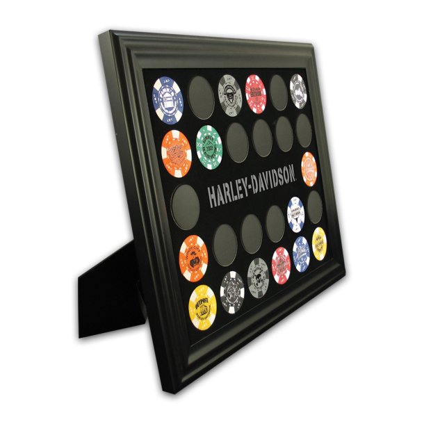 Black Poker Chip Frame (holds 26 Poker Chips)