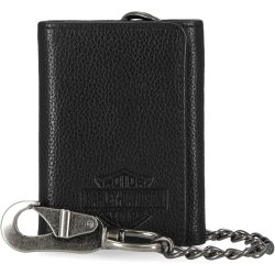 Men's Bar &amp; Shield Core Pebble Chain Tri-Fold Wallet