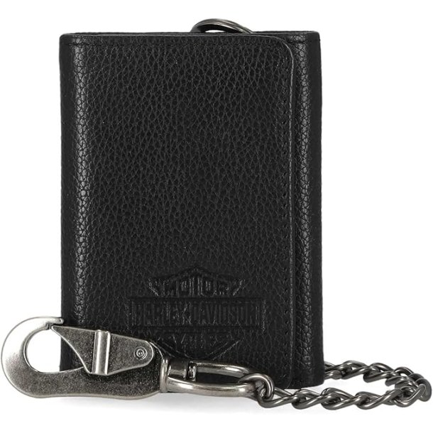 Men's Bar &amp; Shield Core Pebble Chain Tri-Fold Wallet