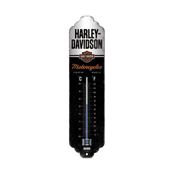 Harley-Davidson Black/White Thermometer