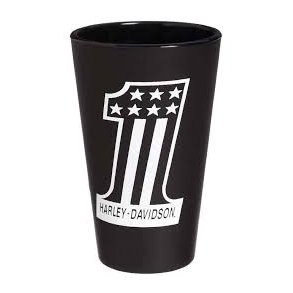 Harley-Davidson Silipint Cup, Silicone #1 Graphic 16 oz. Pint, Black