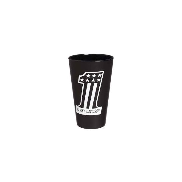 Harley-Davidson&Ccedil; Silipint Cup, Silicone #1 Graphic 16 oz. Pint, Black