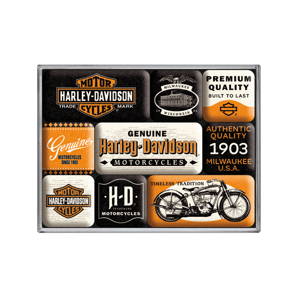 H-D Genuine Motorcycles Milwaukee - Magnet Set