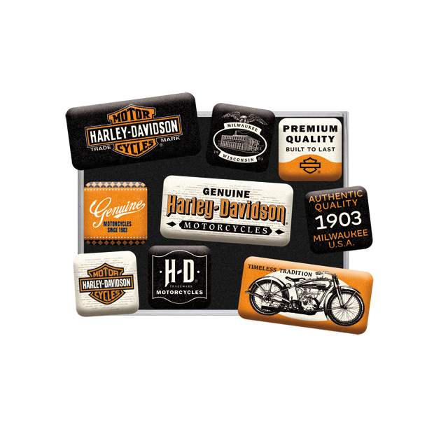 H-D Genuine Motorcycles Milwaukee - Magnet Set