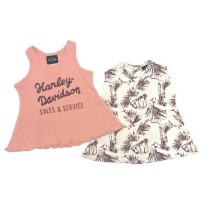 Baby Girls' 2-pk Summer Dresses Set - Pink & Beige