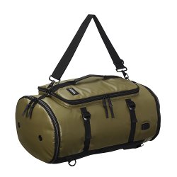 Water-Resistant Hybrid Travel Duffel/Backpack- Khaki