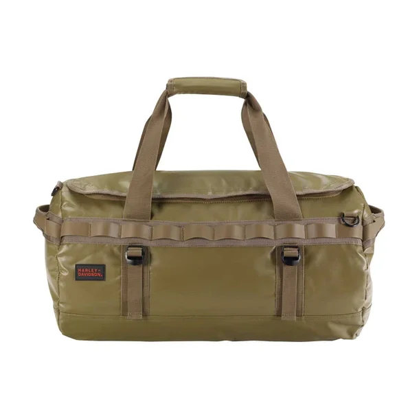 Harley-Davidson Water-Resistant Functional Hybrid Duffel Bag/Backpack - Khaki