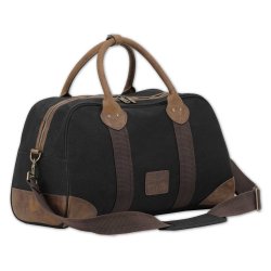 Heritage Bar &amp; Shield Logo Canvas/Leather Duffel Bag 