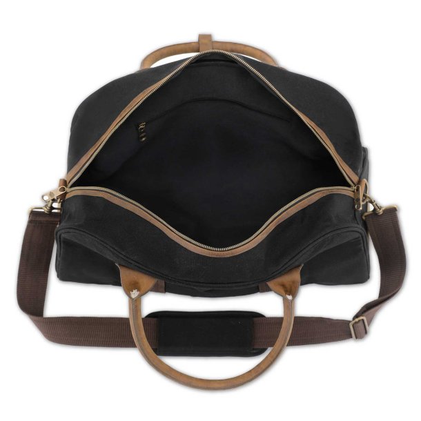 Heritage Bar &amp; Shield Logo Canvas/Leather Duffel Bag 