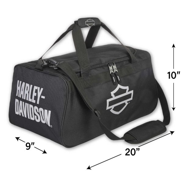 Open B&S Logo Zipper Rugged  Duffel Bag