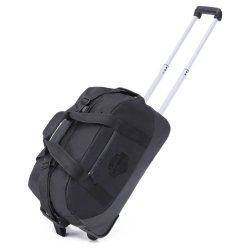 21" B&S Crinkle Nylon Carry-On Wheeling Duffel Bag - Black