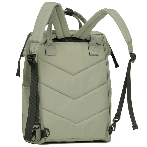 Women's Moss Green Tote Backpack w/ Hideaway Straps