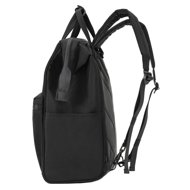 Women's Black Opal Tote Backpack w/ Hideaway Straps