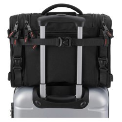 Racing Travel Duffel Bag w/ Hideaway Rain Cover - Black